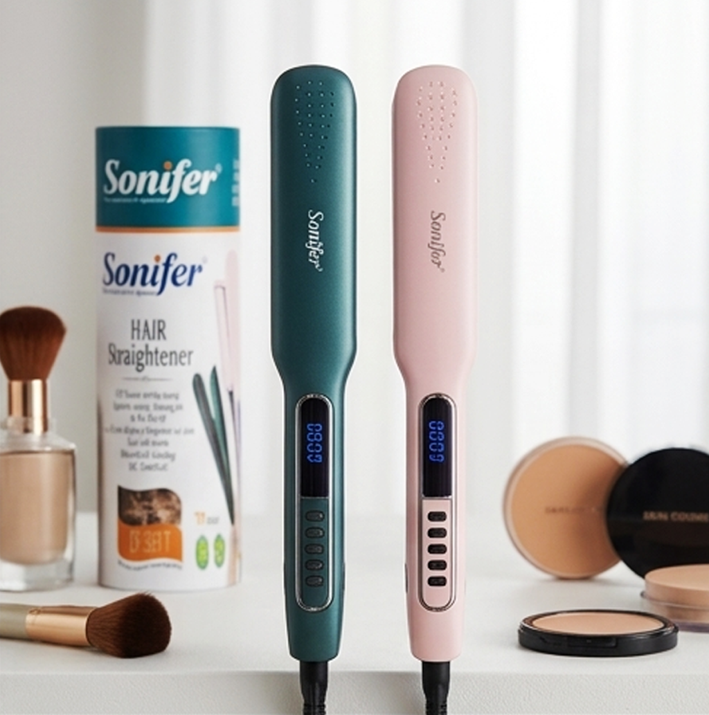 Sonifer SF-9617 Alisador e Modelador de Cabelo Cerâmico 2 em 1, Aquecimento Rápido, Desligamento Automático