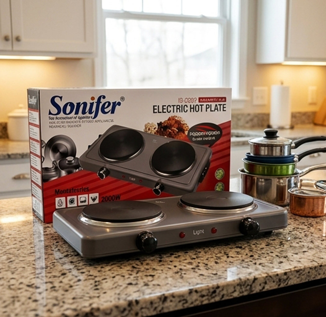 Fogão Elétrico Sonifer SF-3052 Potente 2000W com Dois Queimadores em Ferro Fundido