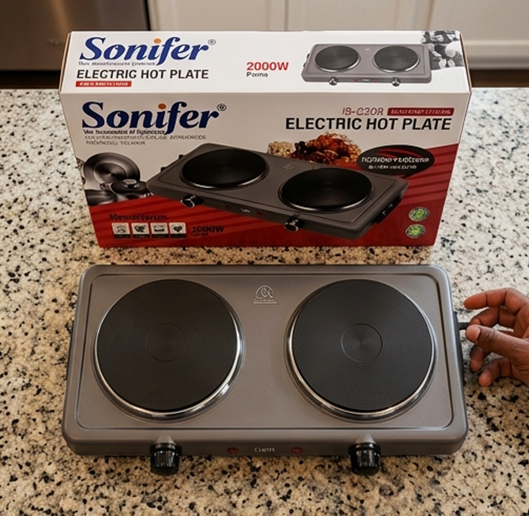 Fogão Elétrico Sonifer SF-3052 Potente 2000W com Dois Queimadores em Ferro Fundido