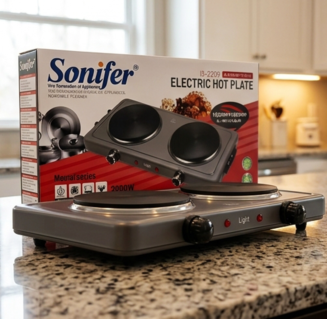 Fogão Elétrico Sonifer SF-3052 Potente 2000W com Dois Queimadores em Ferro Fundido