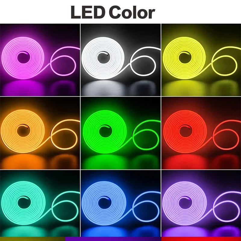 Flexible Neon LED Strip Light 5m 12V Waterproof