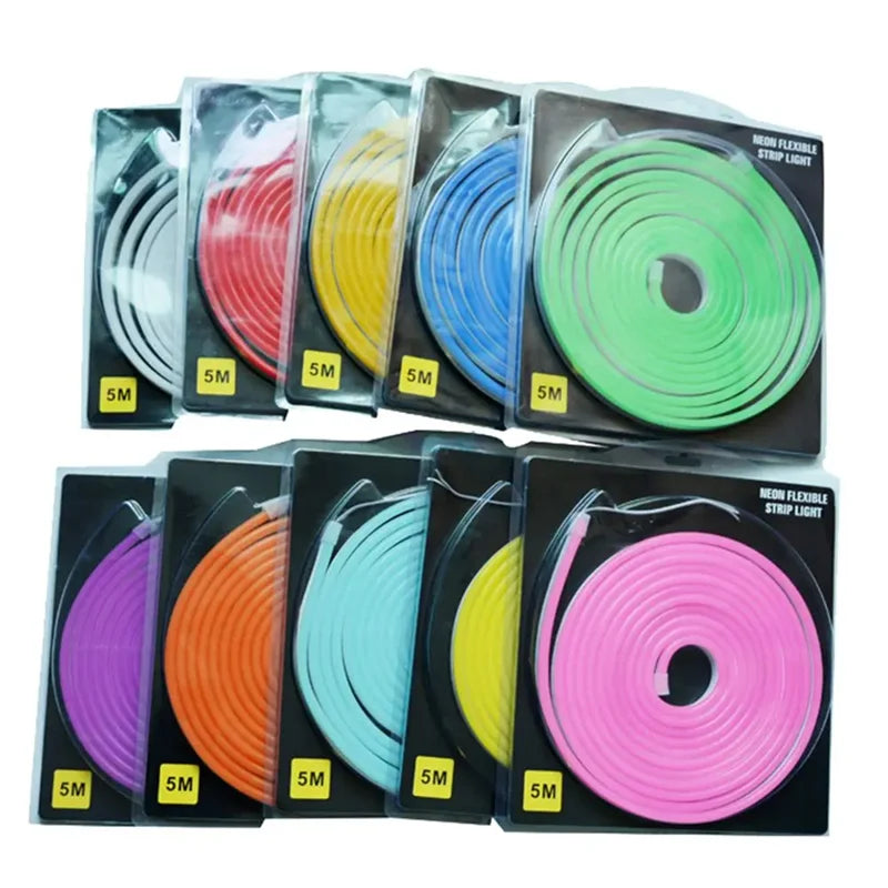Flexible Neon LED Strip Light 5m 12V Waterproof