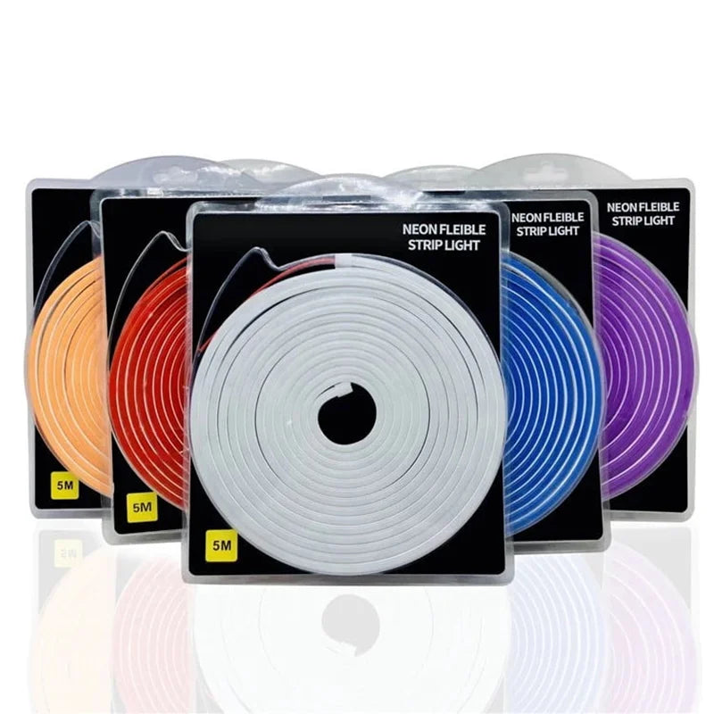 Flexible Neon LED Strip Light 5m 12V Waterproof