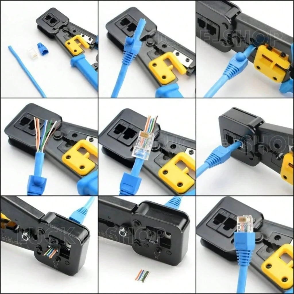 Multifunction Network Cable Crimping Pliers for RJ45 RJ12 RJ11 Connectors