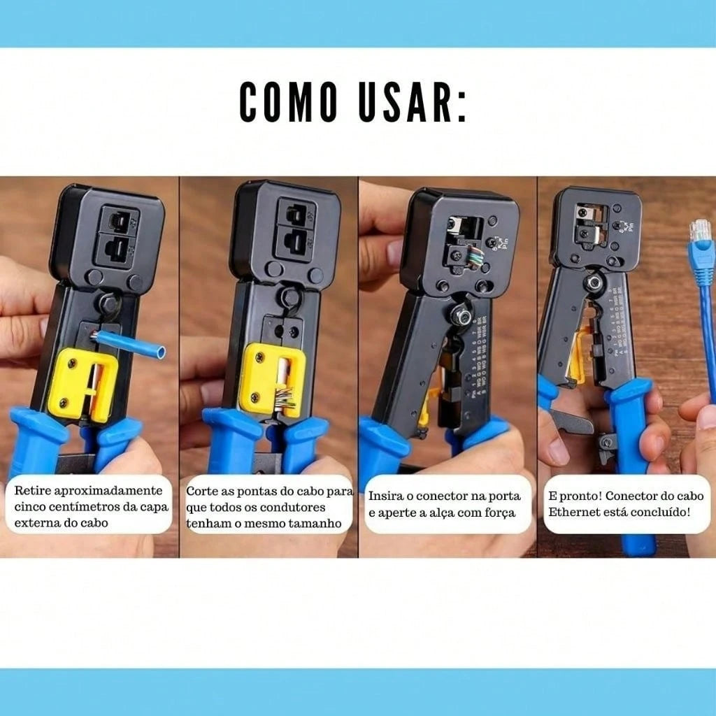 Multifunction Network Cable Crimping Pliers for RJ45 RJ12 RJ11 Connectors