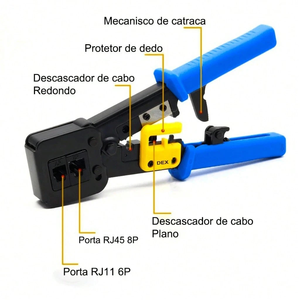 Multifunction Network Cable Crimping Pliers for RJ45 RJ12 RJ11 Connectors