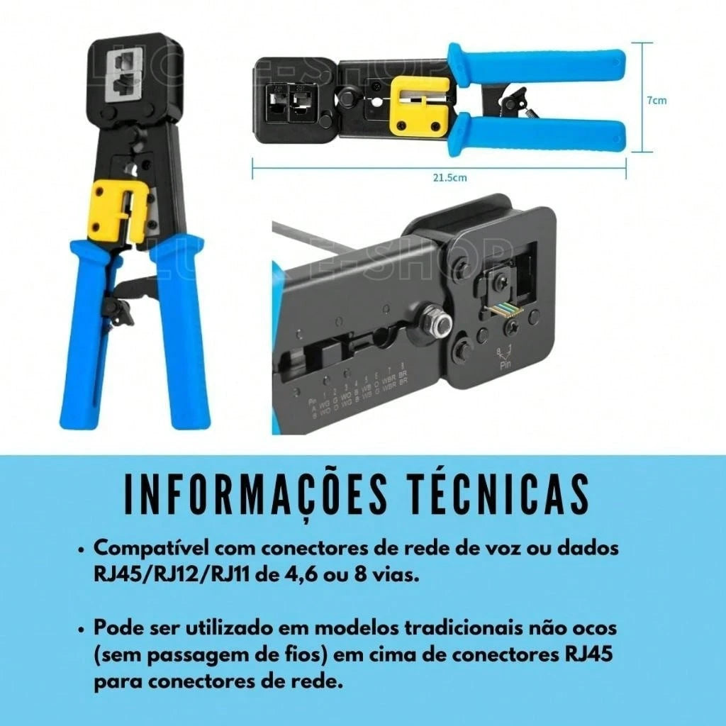 Multifunction Network Cable Crimping Pliers for RJ45 RJ12 RJ11 Connectors