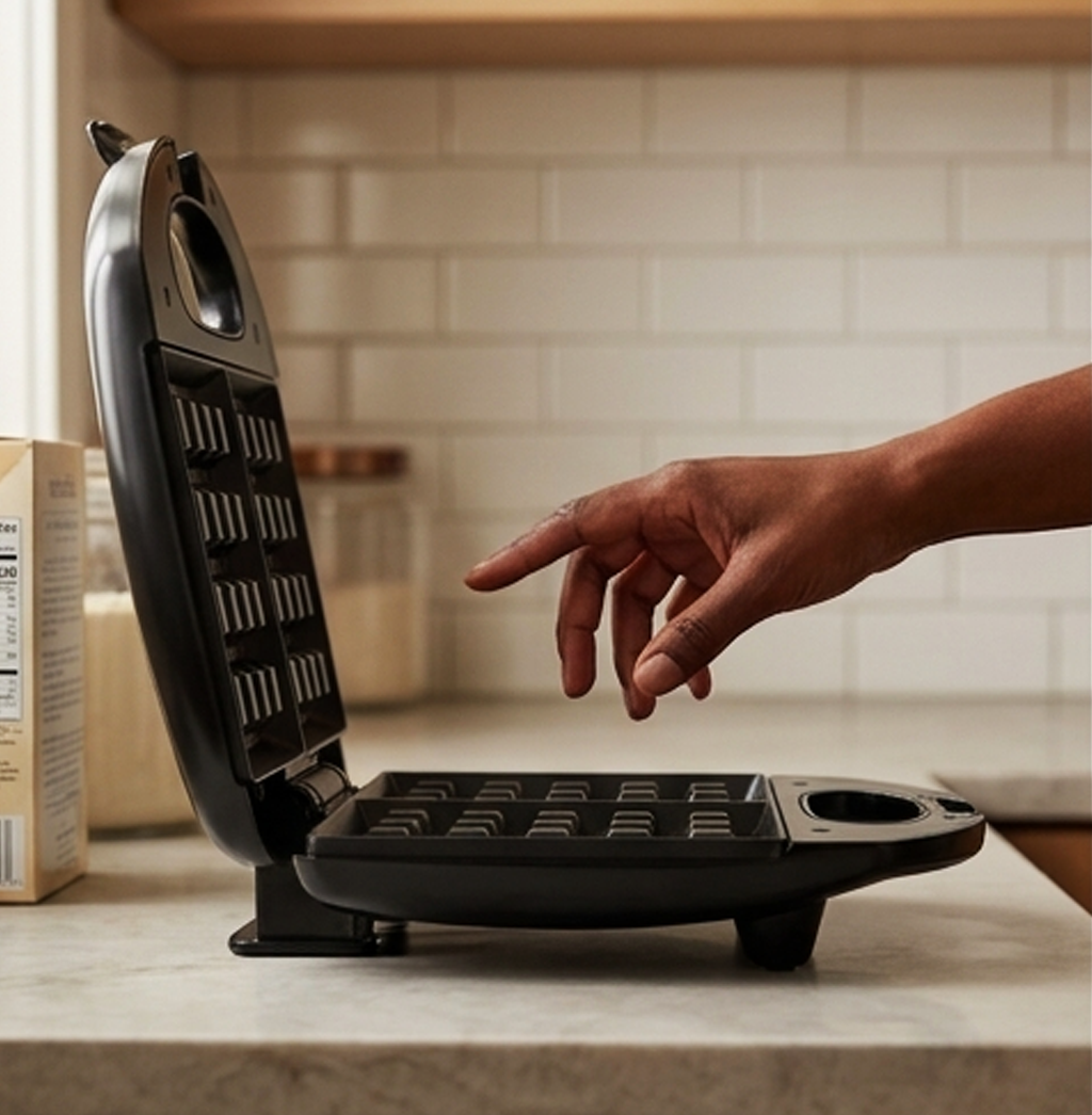 Sonifer SF-6191 Máquina de Waffles e Sanduíches: Compacta, Antiaderente, Segura, Cozedura Rápida