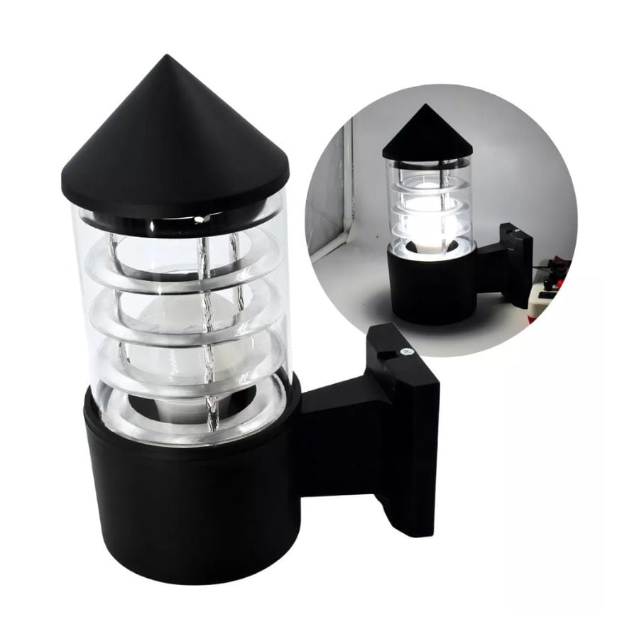 Click Ventas Aplique de Techo Pared Exterior Negro 18 cm