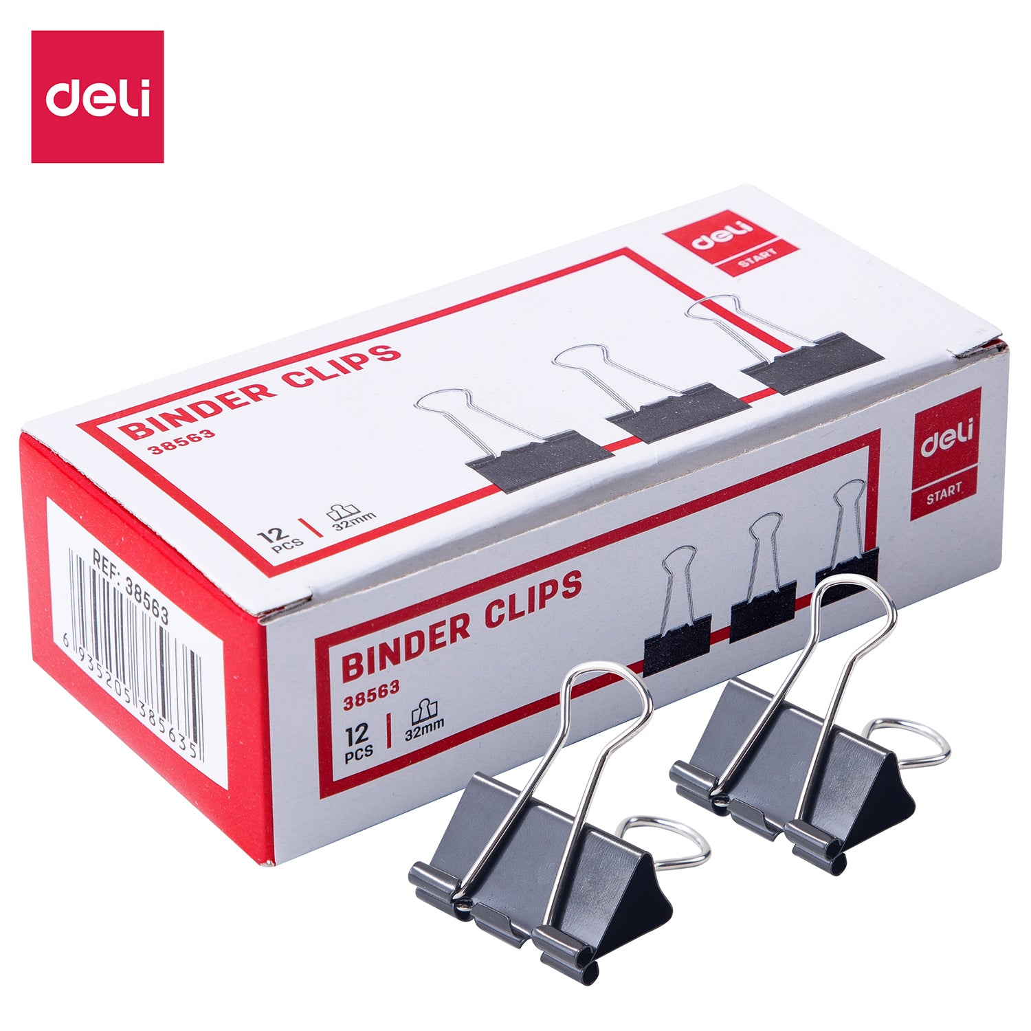 Deli E38563 Effortless Binder Clip 32mm Black