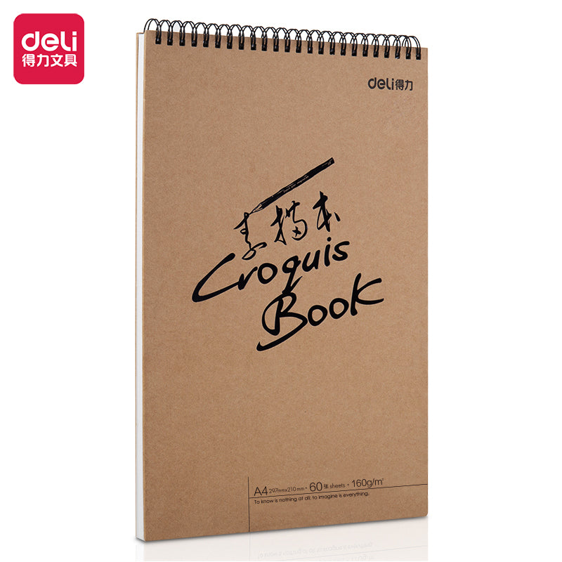 Deli 73634 Sketch Book A4 Professional Drawing Paper Pad