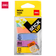Deli EA11902 Index Tabs Assorted Colors 43x12mm