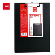 Deli 38153B Durable Plastic Clip Board for Office and School