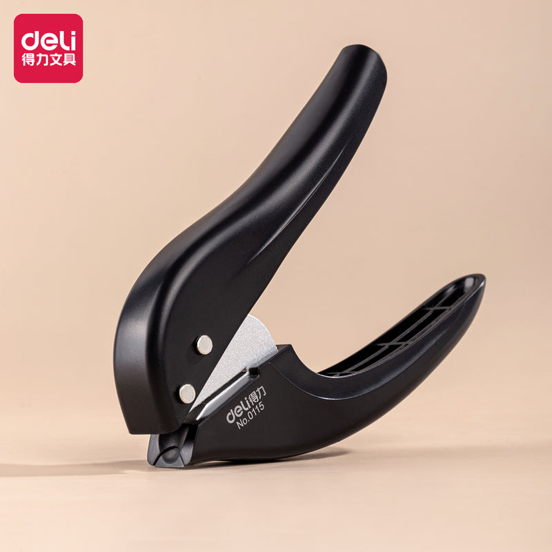 Deli 0115 1-Hole Paper Punch 6mm Silver