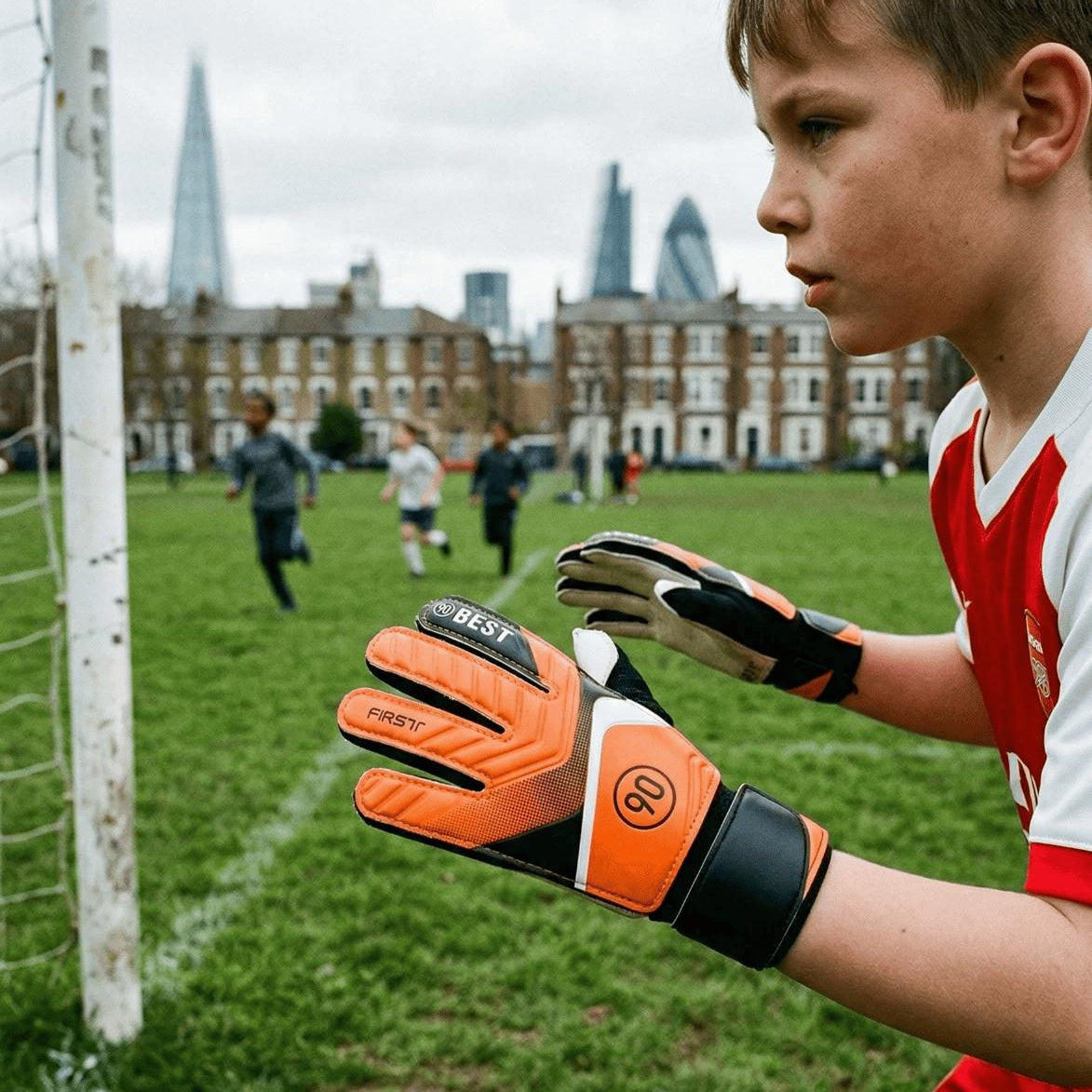 GearX Youth Goalkeeper Soccer Gloves Breathable Latex Grip Palm