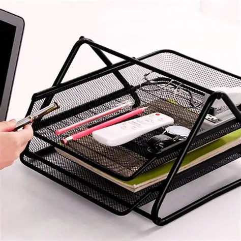 Metal Desk Organizer – Black-ALL SIZES