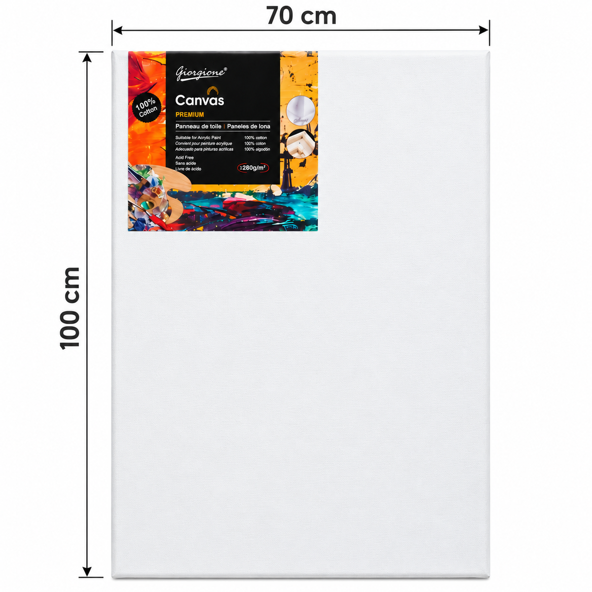 Tela para Pintura Giorgione Premium 70 × 100 cm – 100% Algodão, 280 g/m² – (AYC153-104)