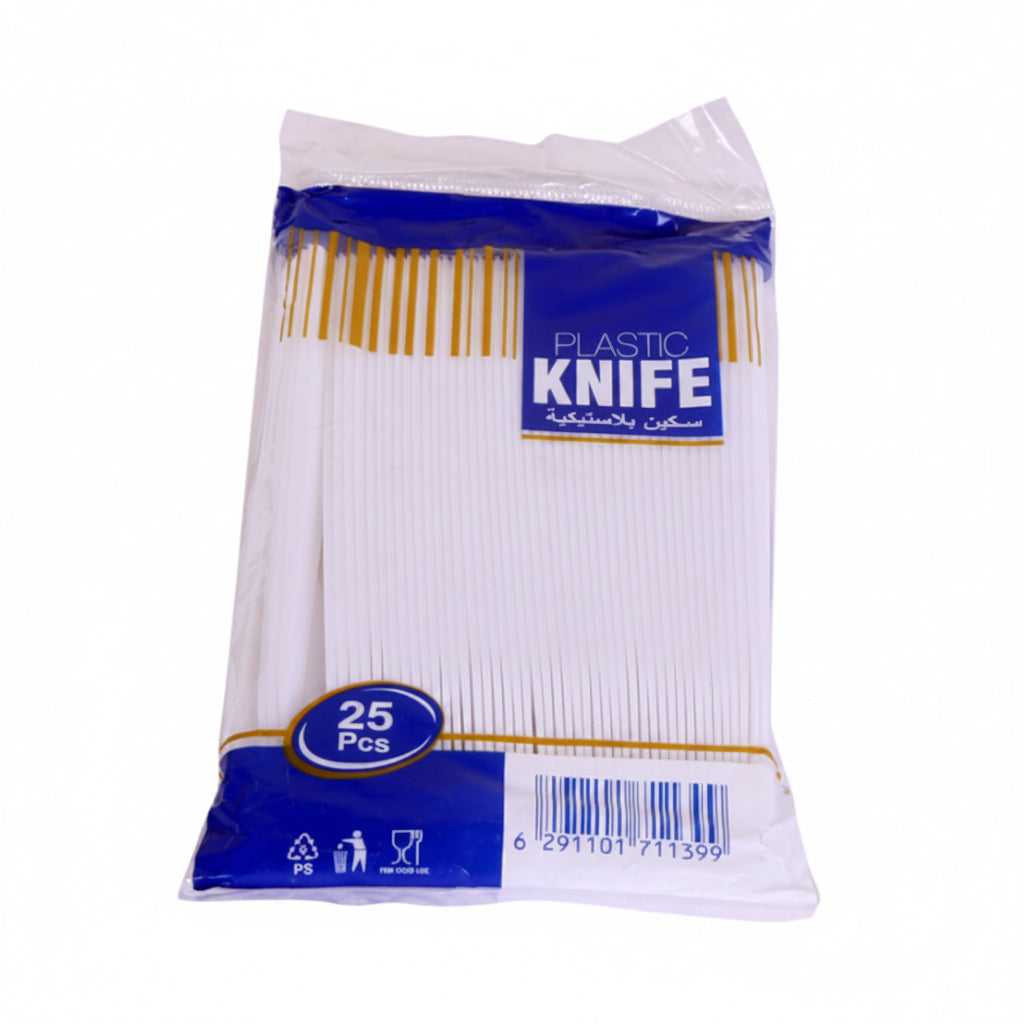 Hotpack Disposable Plastic Knife Set 50 Pieces White