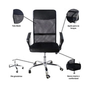 Nagano Mesh Swivel Office Chair Kit 15 Pieces Black