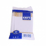 Hotpack Disposable Plastic Knife Set 50 Pieces White