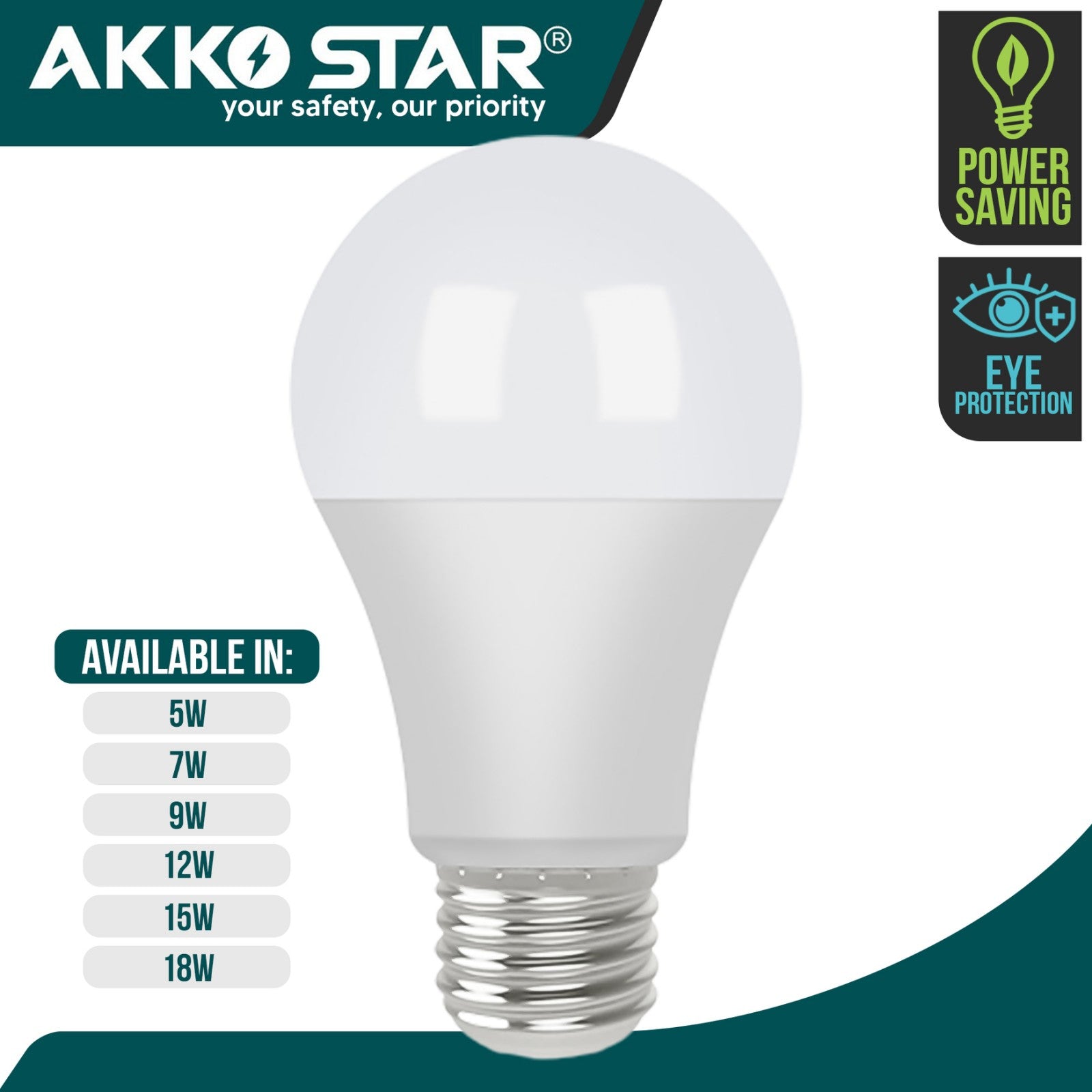 Akko Star LED Bulb Daylight 6500K 5W to 18W