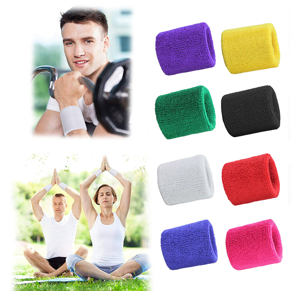 Cotton Sports Wristband Sweat Guard Basketball Support Brace