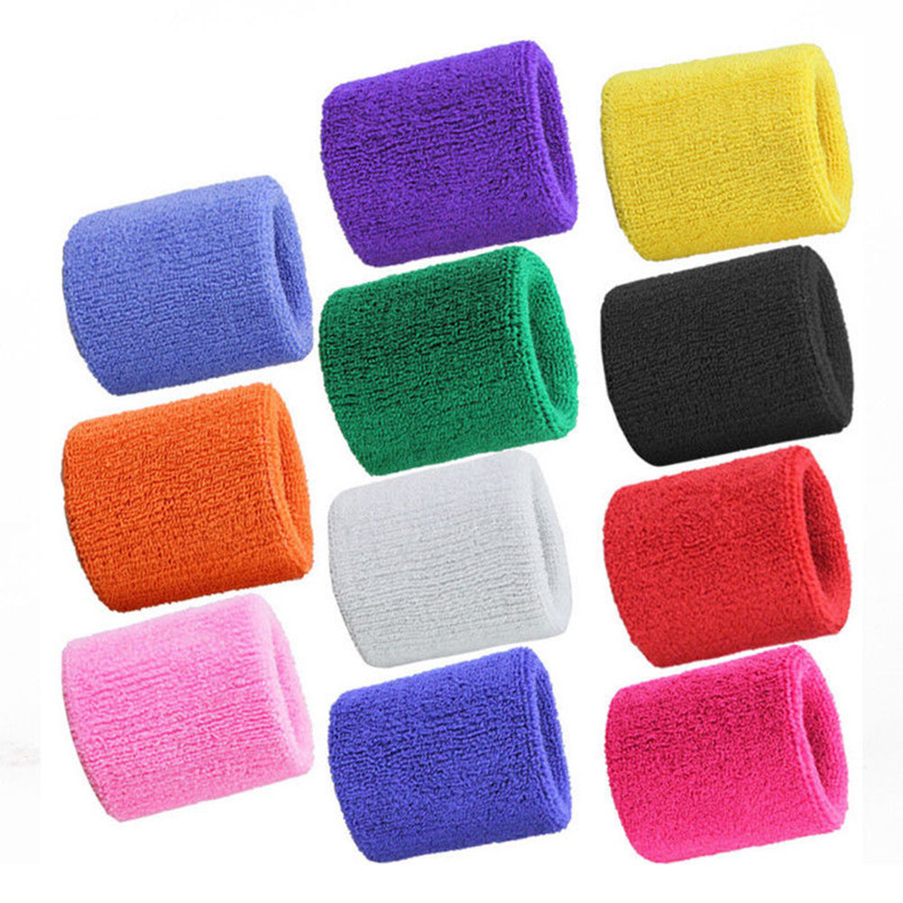 Cotton Sports Wristband Sweat Guard Basketball Support Brace