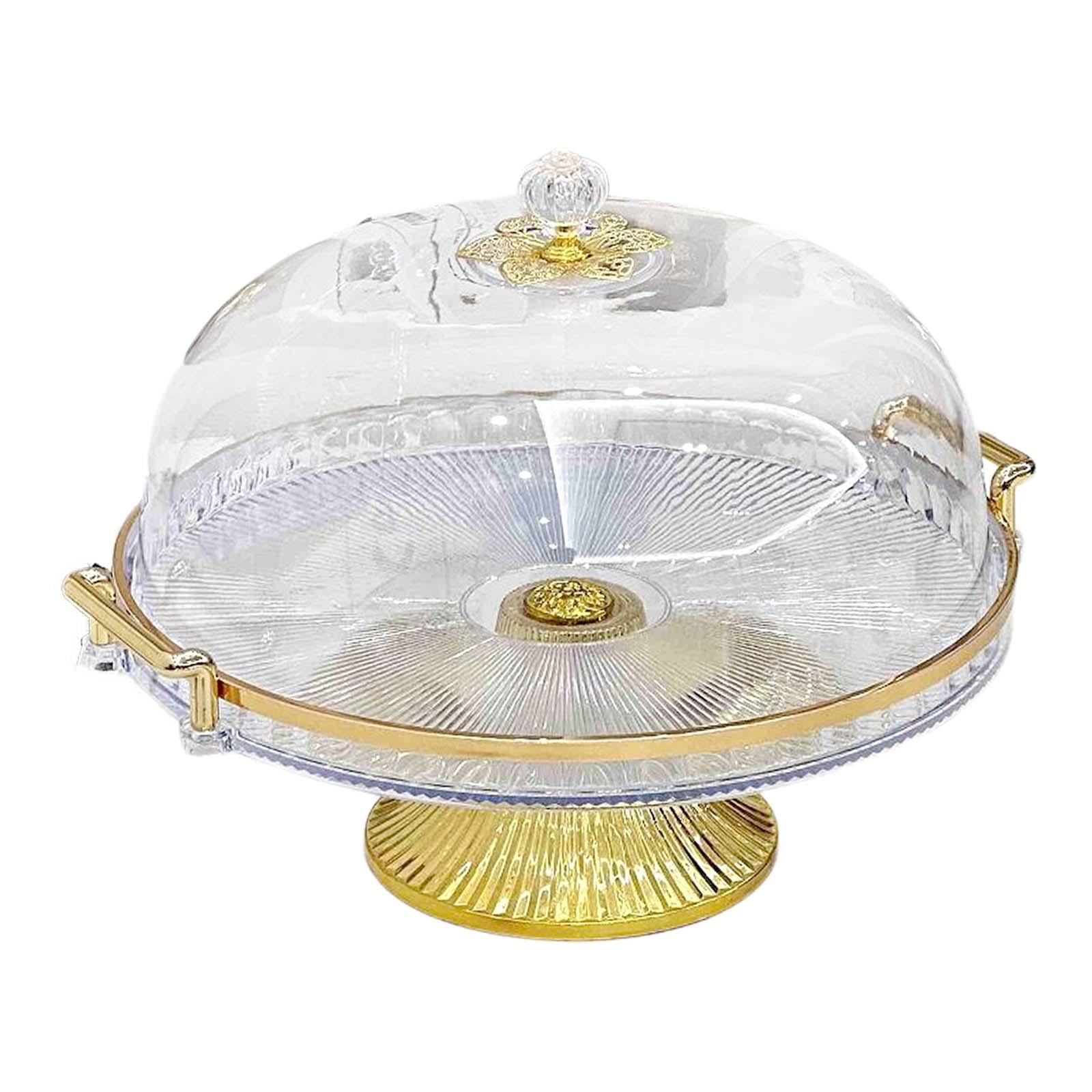 kowaku Round Footed Cake Stand with Dome Lid Clear