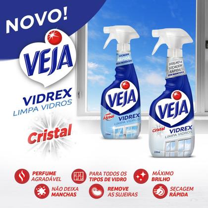 Veja Vidrex Cristal Streak-Free Glass Cleaner Spray 500ml