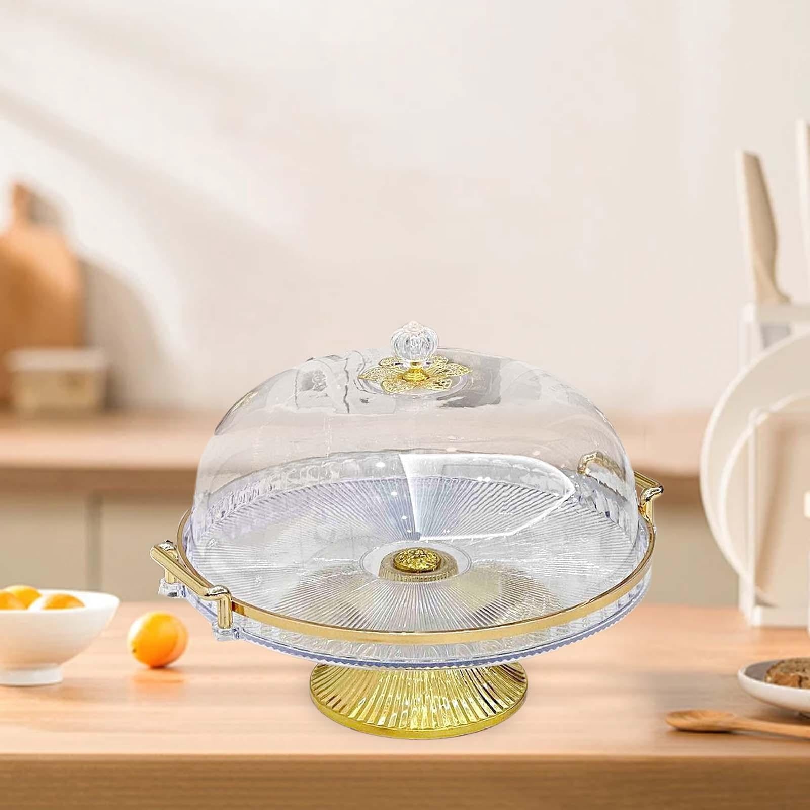 kowaku Round Footed Cake Stand with Dome Lid Clear