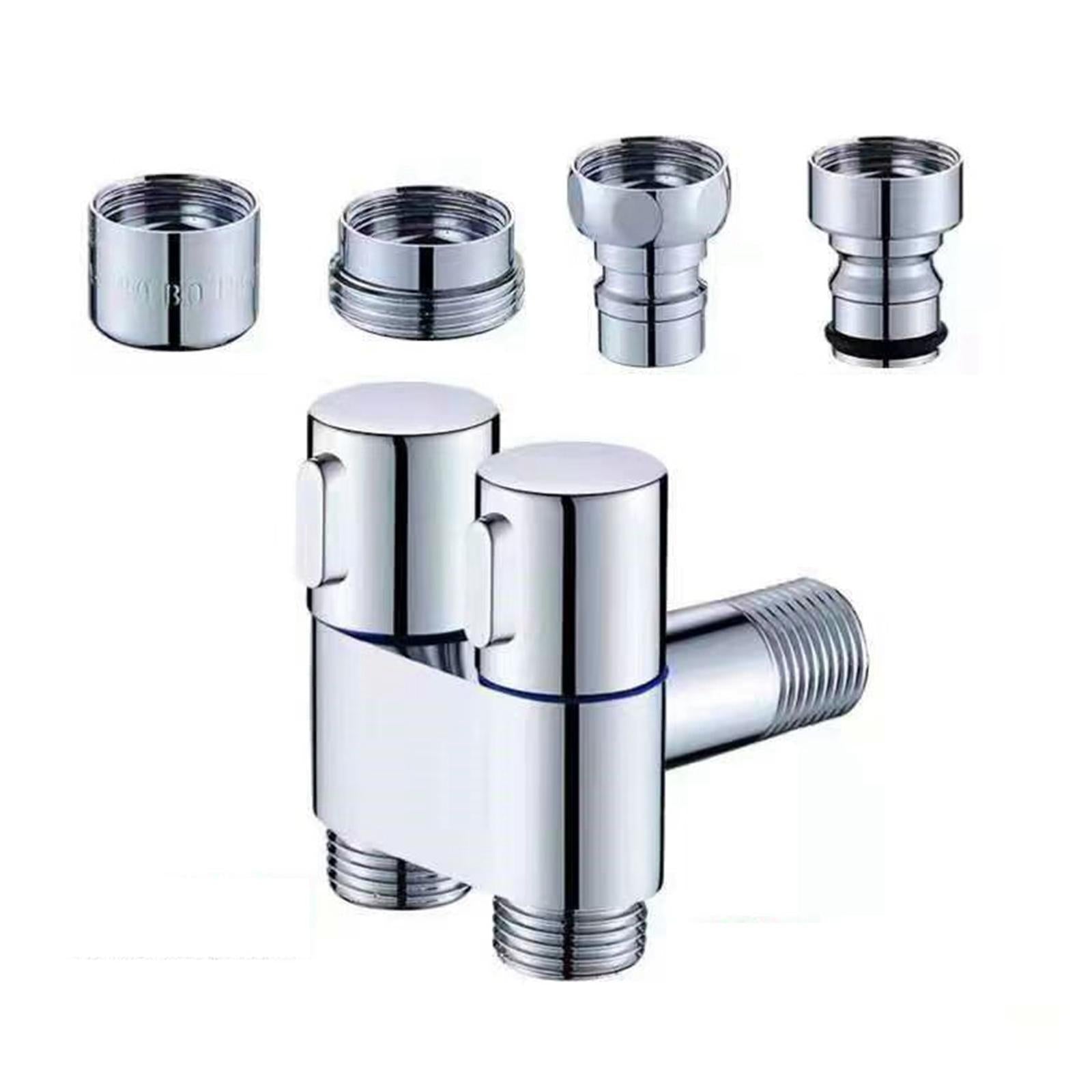 3-Way Angle Stop Valve G1/2 Thread Faucet Diverter for Bathroom