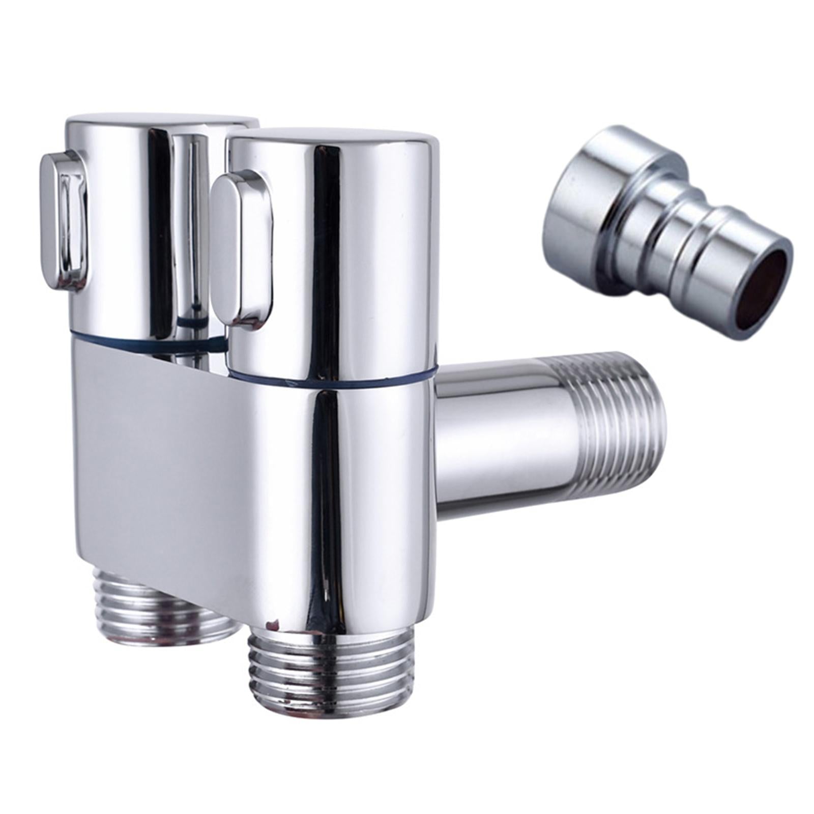 3-Way Angle Stop Valve G1/2 Thread Faucet Diverter for Bathroom