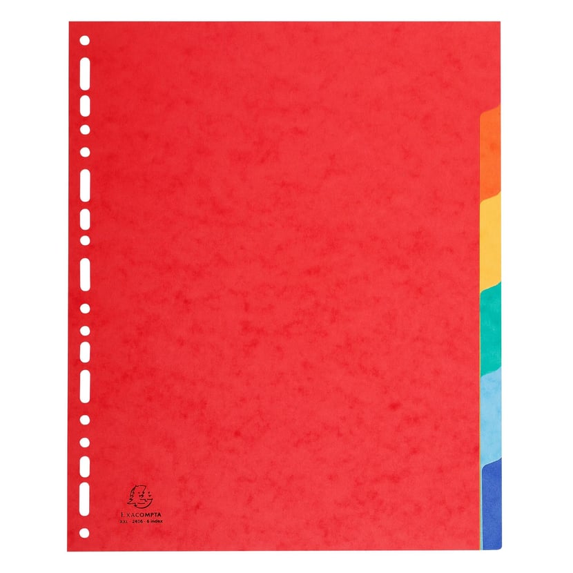 Exacompta A4 Maxi Cardboard Dividers 6-Piece Assorted Colors