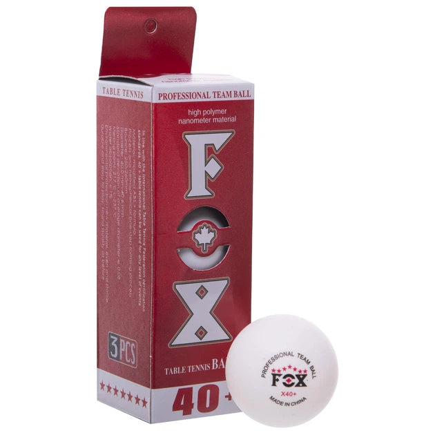 Fox 40 T007 3-Star Table Tennis Balls 3-Pack White
