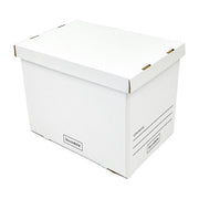 Watts A4 Storage Box with Lid White Paper Organizer