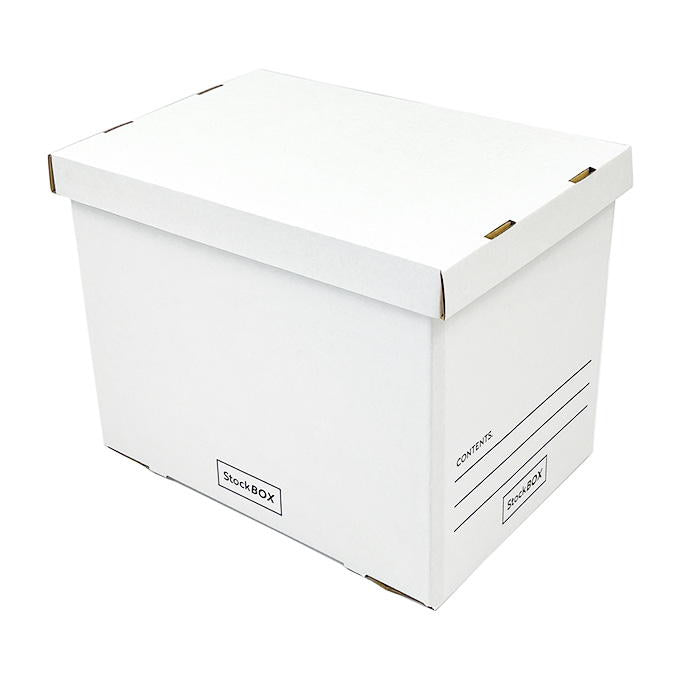 Watts A4 Storage Box with Lid White Paper Organizer