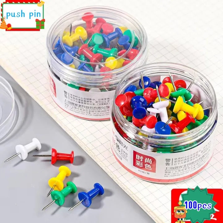 Large I-Shaped Push Pins Office Stationery Set 100pcs/Box