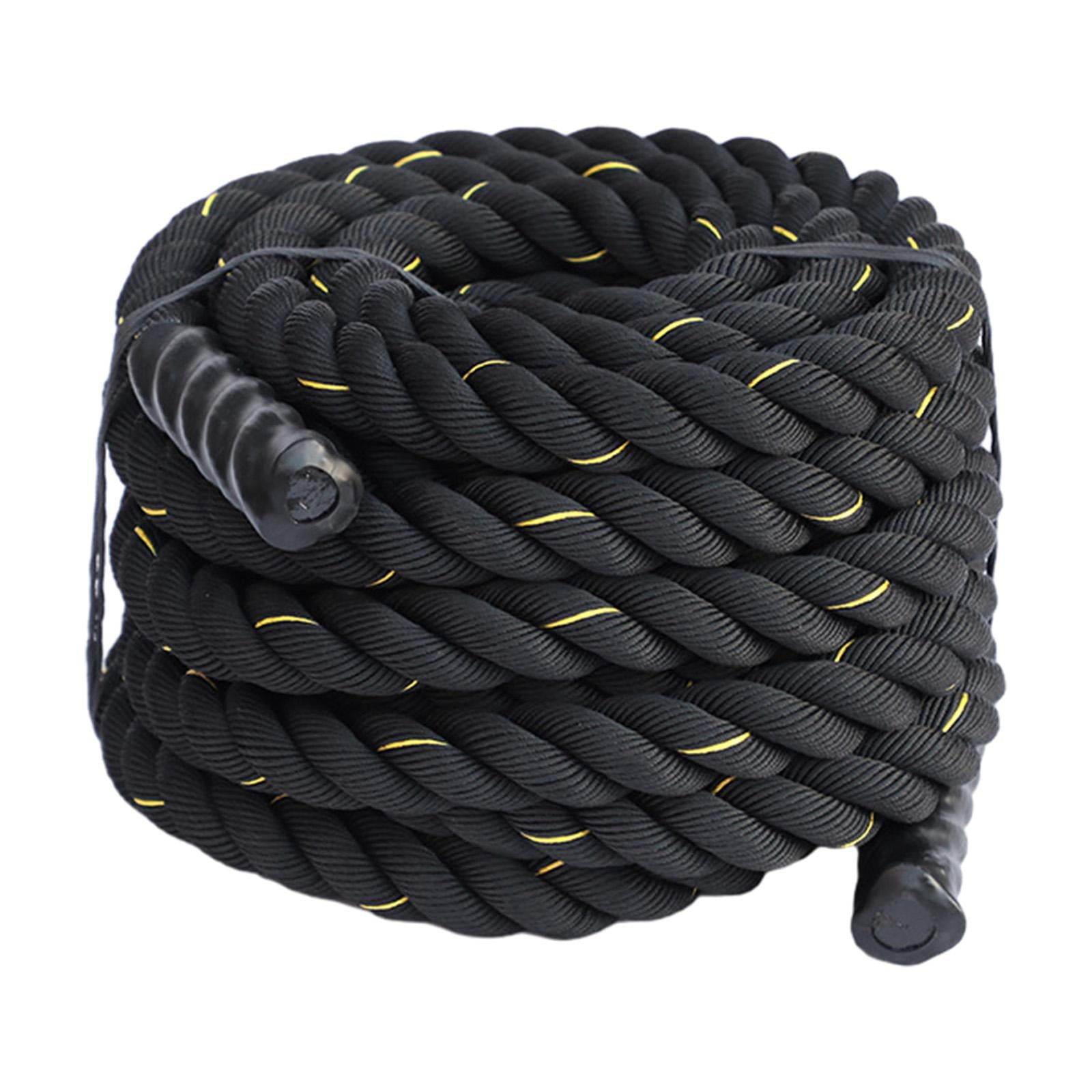 Amleso 9.8ft Polyester Battle Rope Heavy Exercise Training Black