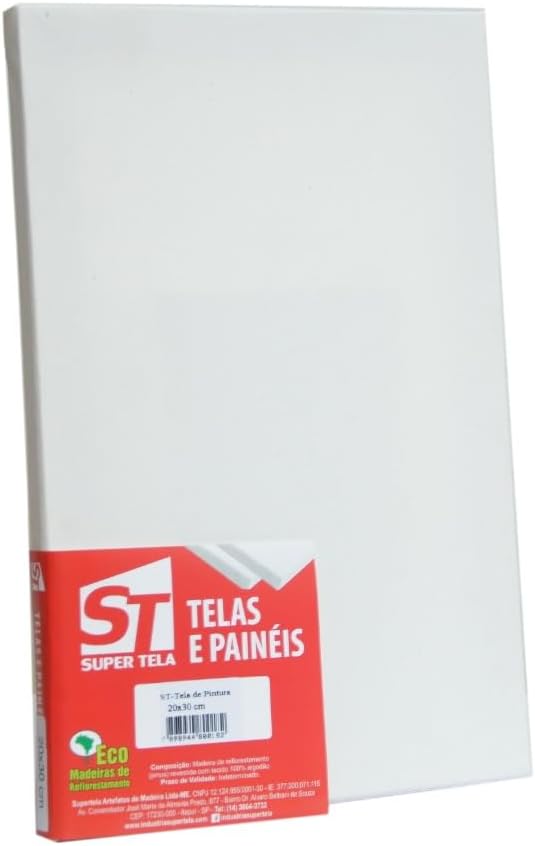 Supertela Stretched Cotton Canvas 20x30cm Painting Surface White
