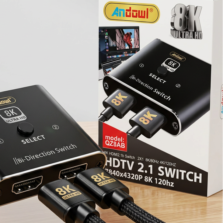 Andowl HDMI Switch 2x1 QZ8AB - (AYC423-2)