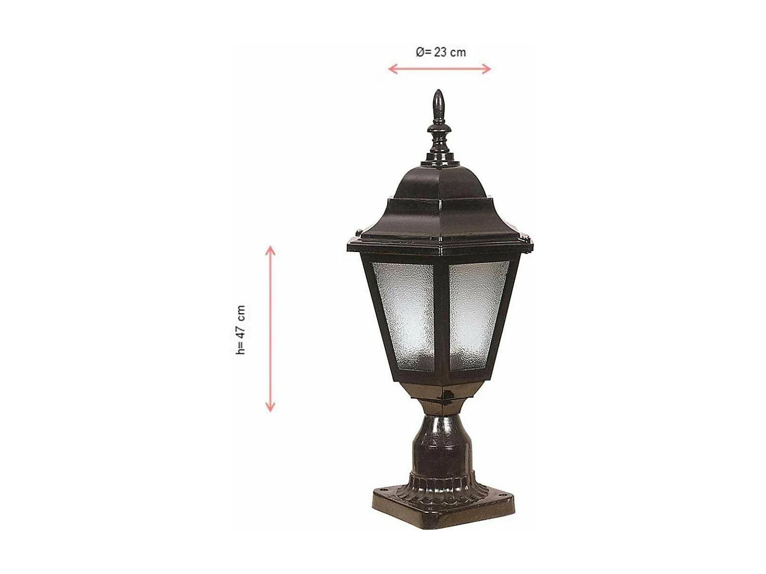 Hanah Home Georgette Vintage ABS Outdoor Table Lamp 18.5in Black