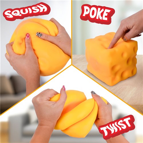 Smoosho Giant Durable Squishy Cheese Sensory Fidget Toy