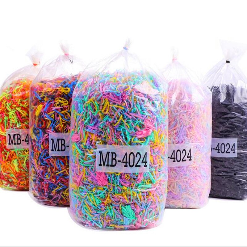 200-Piece Colorful Disposable Elastic Hair Bands for Kids