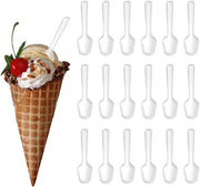 VASANA 500-Piece Clear Disposable Plastic Tasting Spoons for Desserts