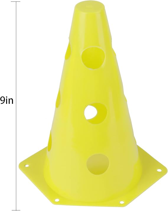 Suwimut 24 Pack Plastic Agility Cones 9-Inch Soccer Training Markers