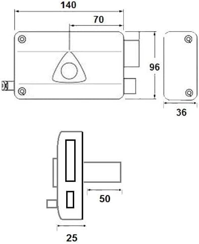 SecuriteGOODdeal Horizontal Wall Lock with Pull 5 Keys Black