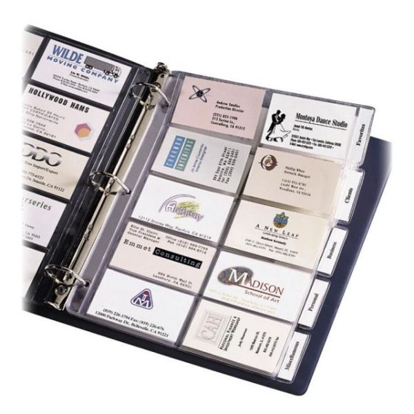 Executive A4 PVC Business Card Holder 320 Capacity Black