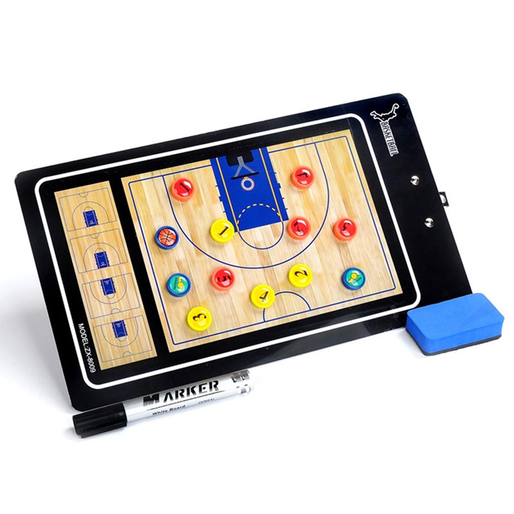 Basketball Tactic Board Double-Sided 14-Inch PVC With Erasable Marker