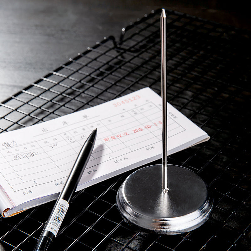 Deli-0241 Bill Fork Silver Receipt Organizer