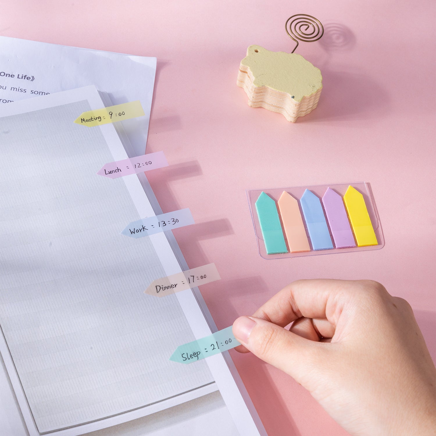 Deli EA11902 Index Tabs Assorted Colors 43x12mm